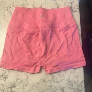 Spiritual Gangster Ribbed Pink High-Waist Bike Shorts